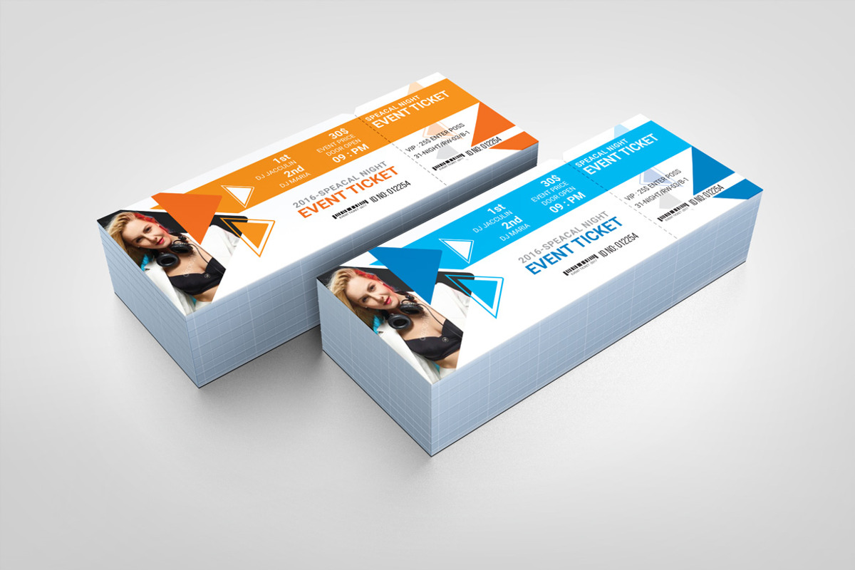Modern Event Ticket Design, a Stationery Template by BrandlyTemplate (Photo 1 of 3)