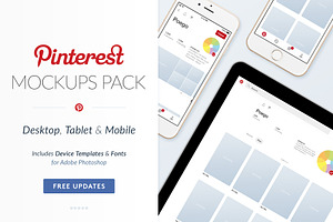 Pinterest Social Media Mockups Pack
