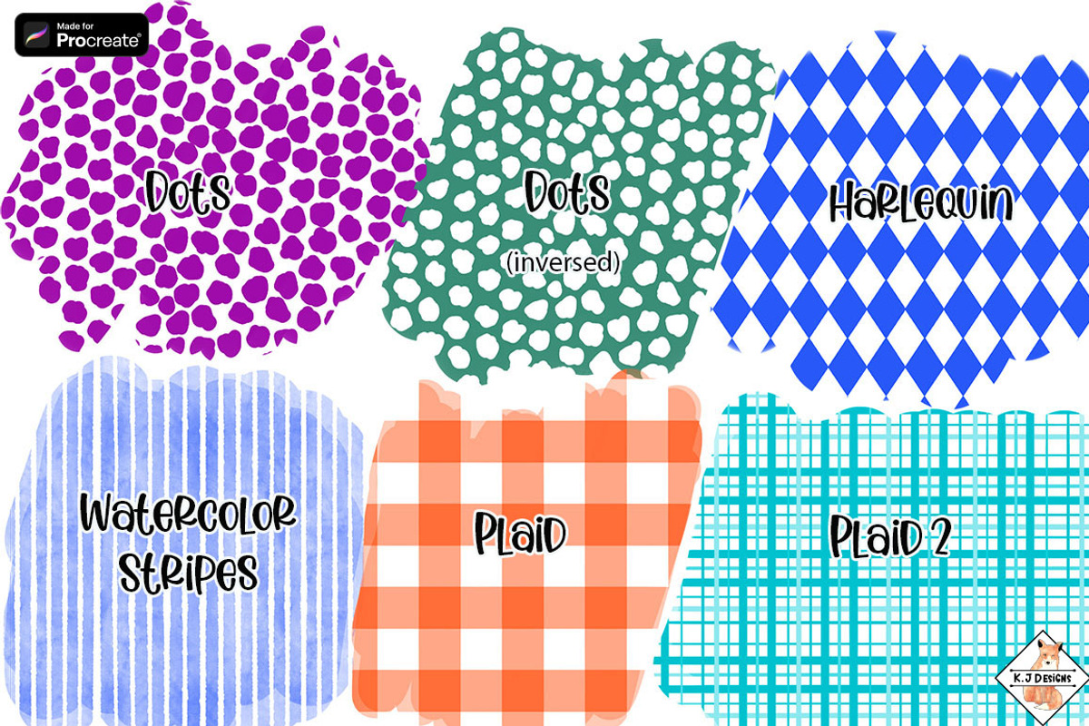 Procreate Pattern Brushes, a Brushes & More by Karen J (Photo 4 of 5)