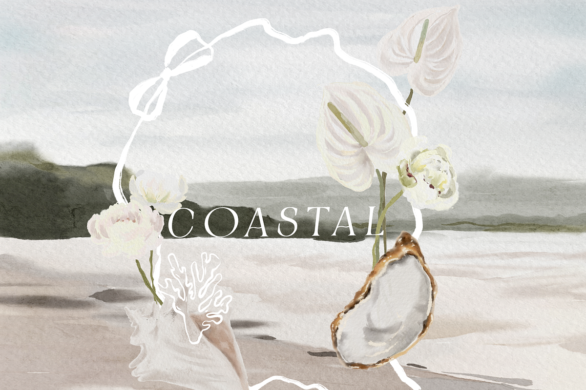 Coastal hand-painted watercolor, a Decorative Illustration by Youksy (Photo 9 of 17)