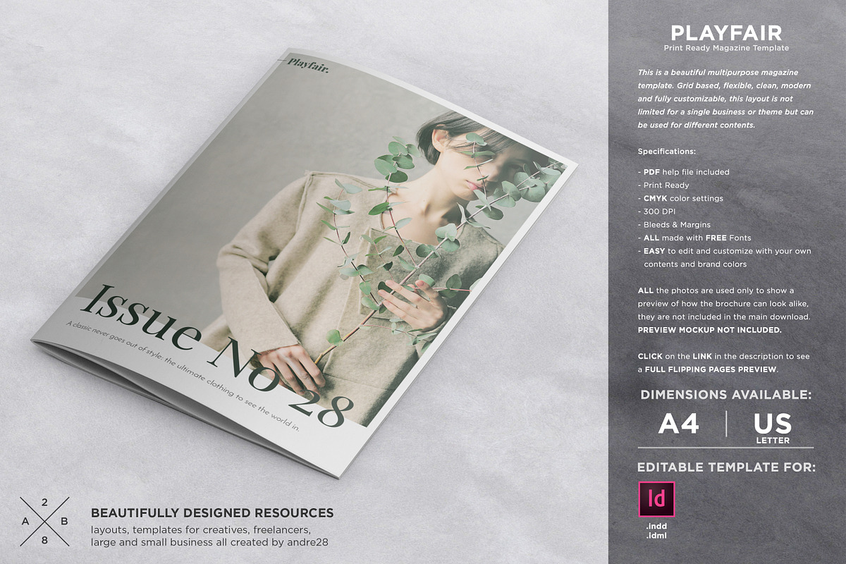 Playfair Magazine Template, a Magazine Template by Andre28 (Photo 1 of 8)