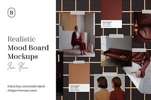 Realistic Mood Board Mockups Vol.2