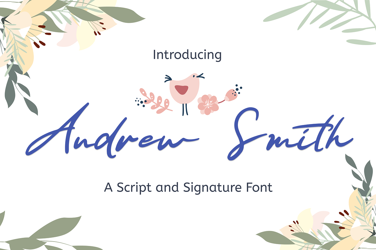 Andrew Smith Handwritten Script Font, a Script Font by Gookkis Studio (Photo 1 of 6)