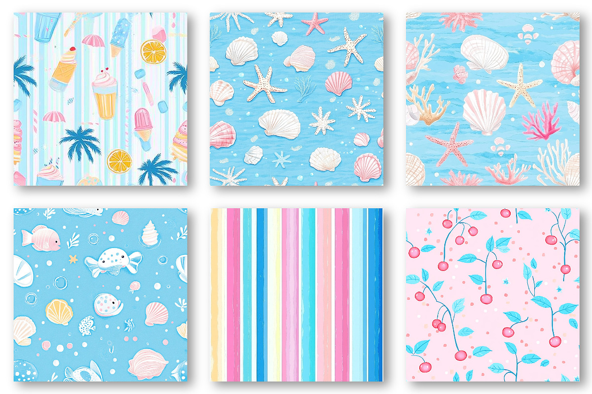 Summer Seamless Patterns, an Illustration by Dream Creation (Photo 7 of 8)