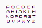 Neo Pixel pixel hologram glitch font, a Symbol Font by kaer_shop (Thumbnail 2 of 9)