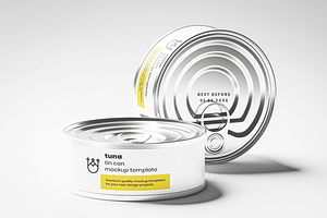 Customizable Tuna Tin Can Mockup