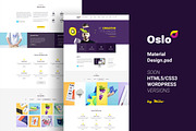 Oslo - Material Design PSD Website, a Websites & App Template by Milo Studio (Thumbnail 1 of 13)