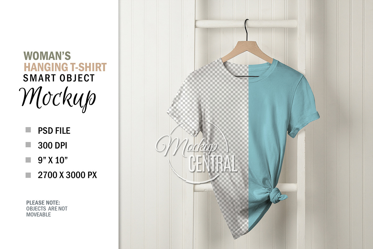 Mockup T-Shirt on White Wall Hanger, a Shirt Mockup by HaywireMedia & Mockups (Photo 1 of 3)