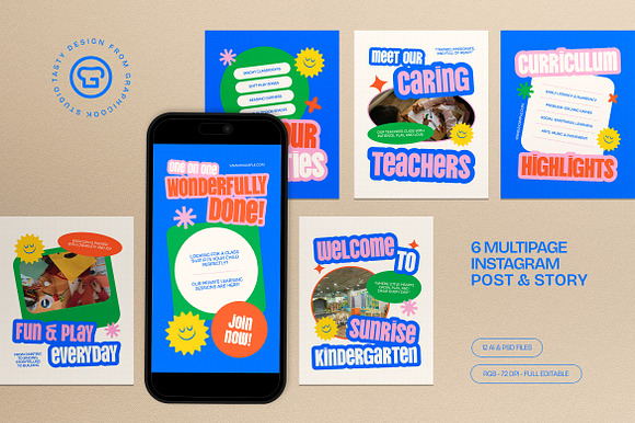 Kindergarten Education Instagram Set preview 4