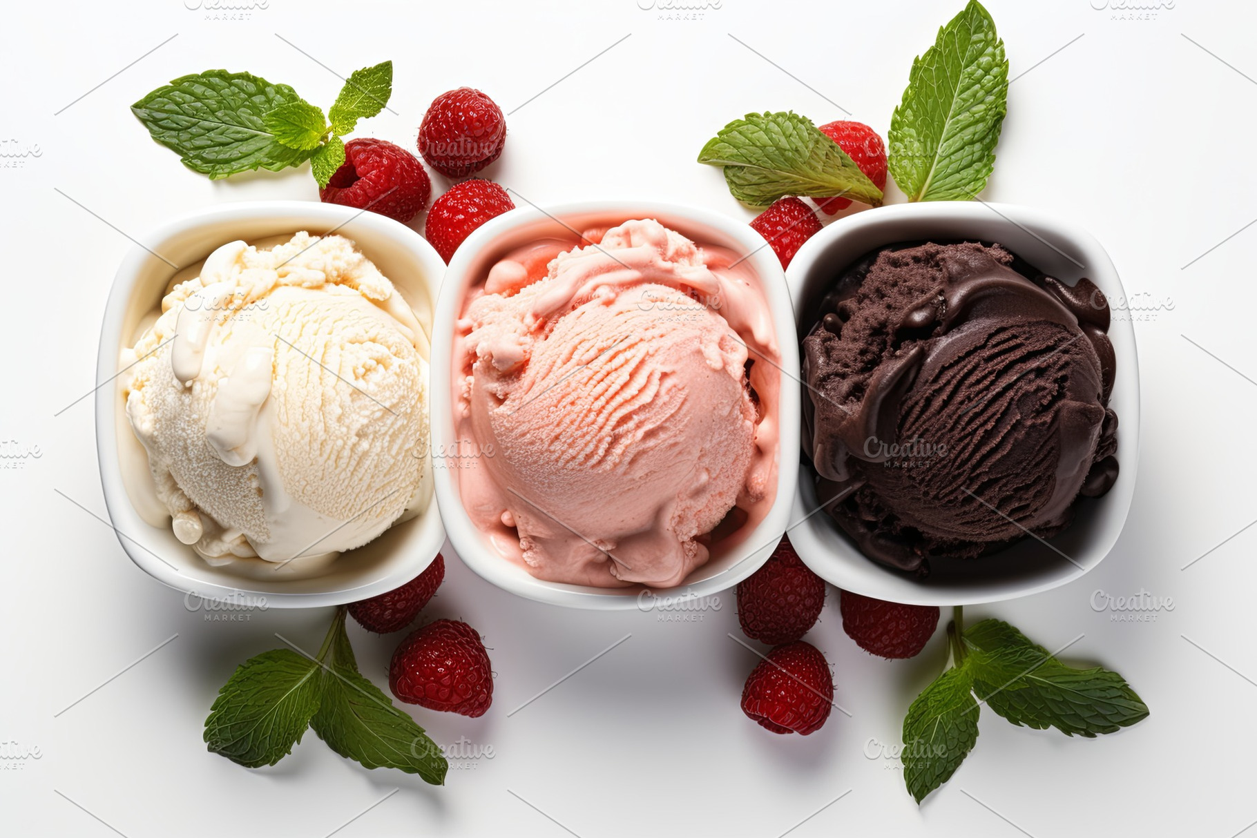 Top view Chocolate vanilla and straw, a Food & Drink Photo by Pixeness Studio