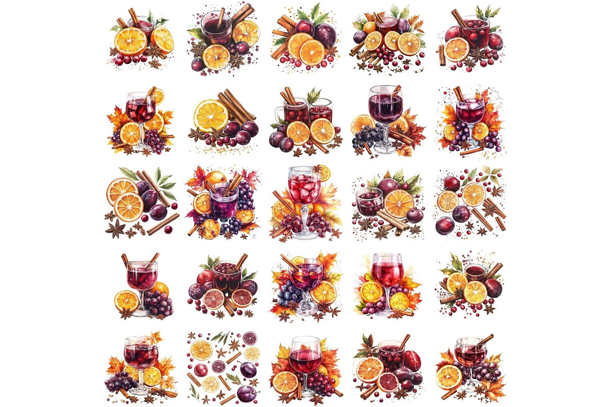 Mulled Wine Clipart Bundle, an Illustration by Mashimara (Photo 2 of 4)