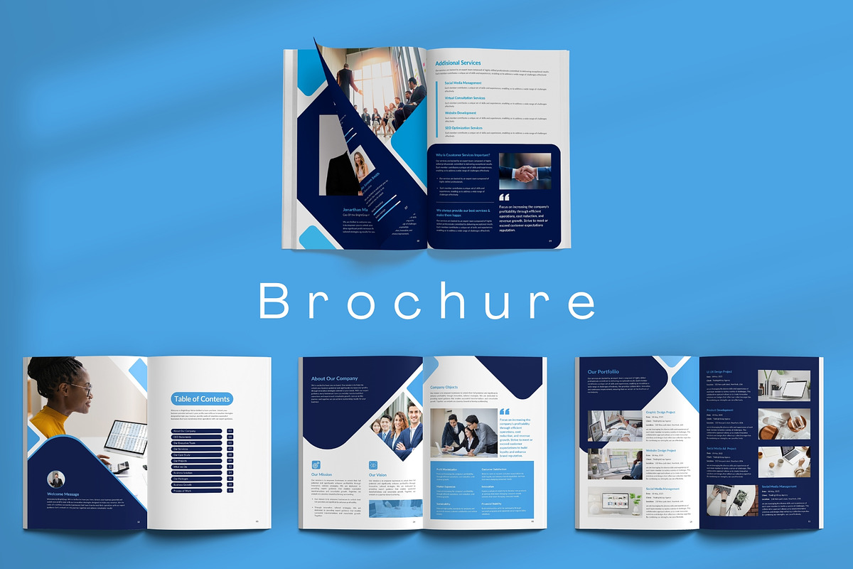 Company Profile Brochure Canva, a Brochure Template by TheBrightGrap (Photo 2 of 8)