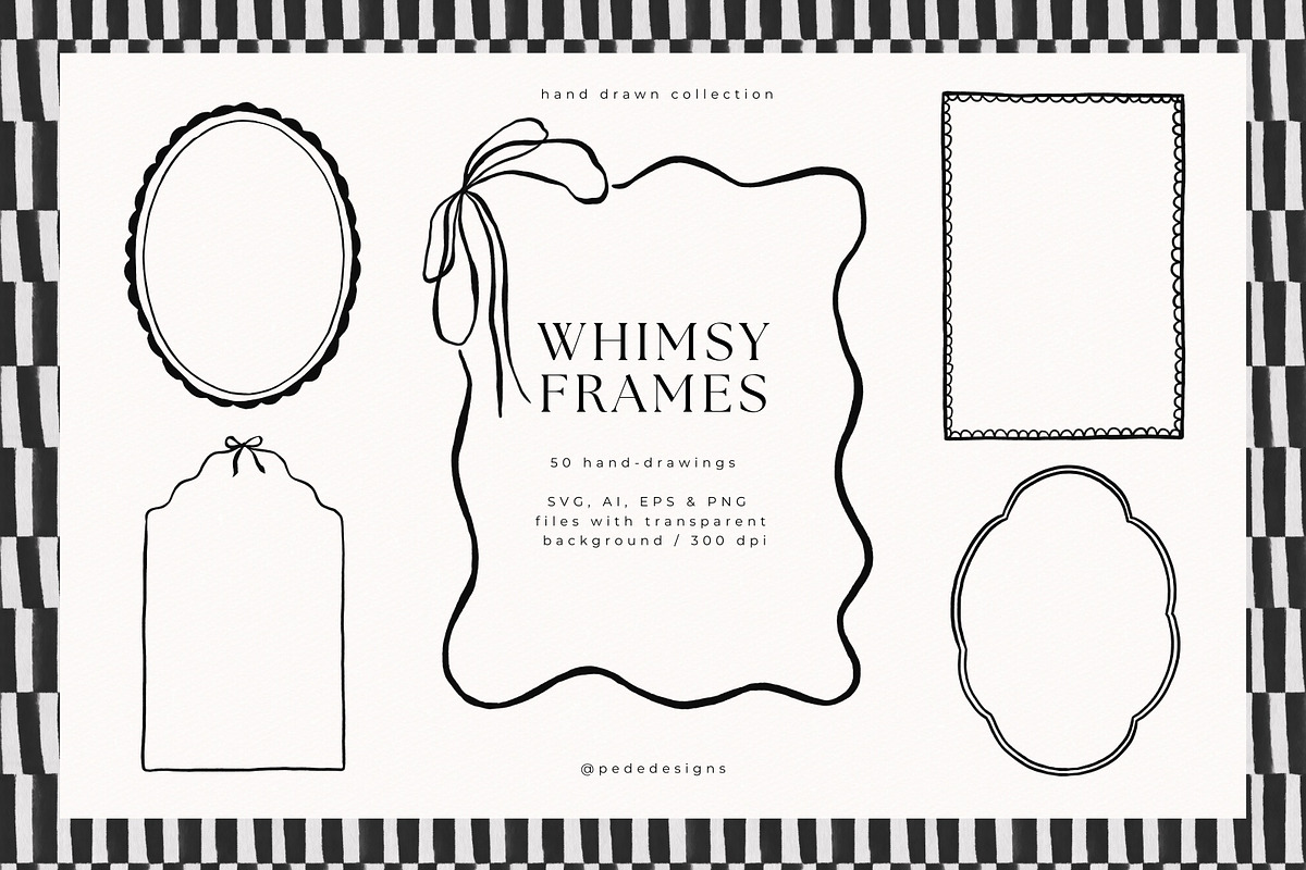 Whimsy Frames, a Decorative Illustration by PeDe Designs (Photo 1 of 9)