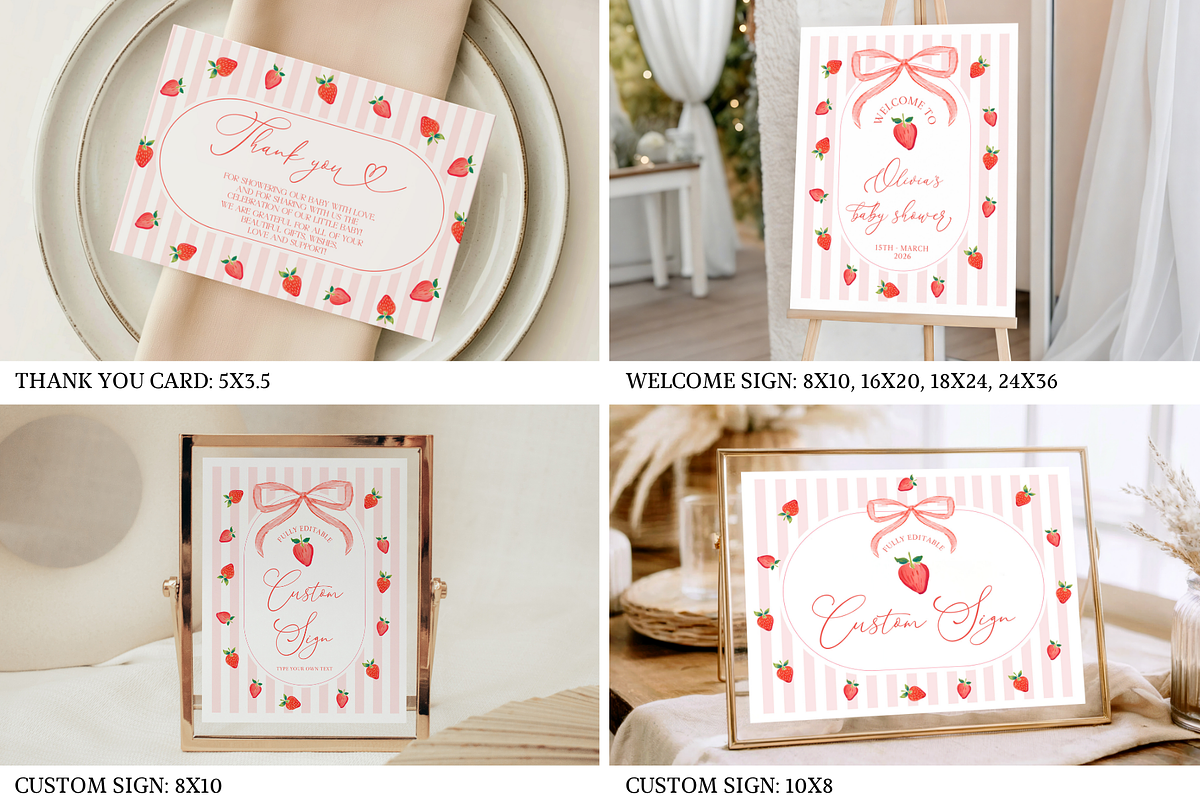 Someone Berry Sweet Shower Bundle, a Templates & Theme by Digital_Mind (Photo 3 of 8)