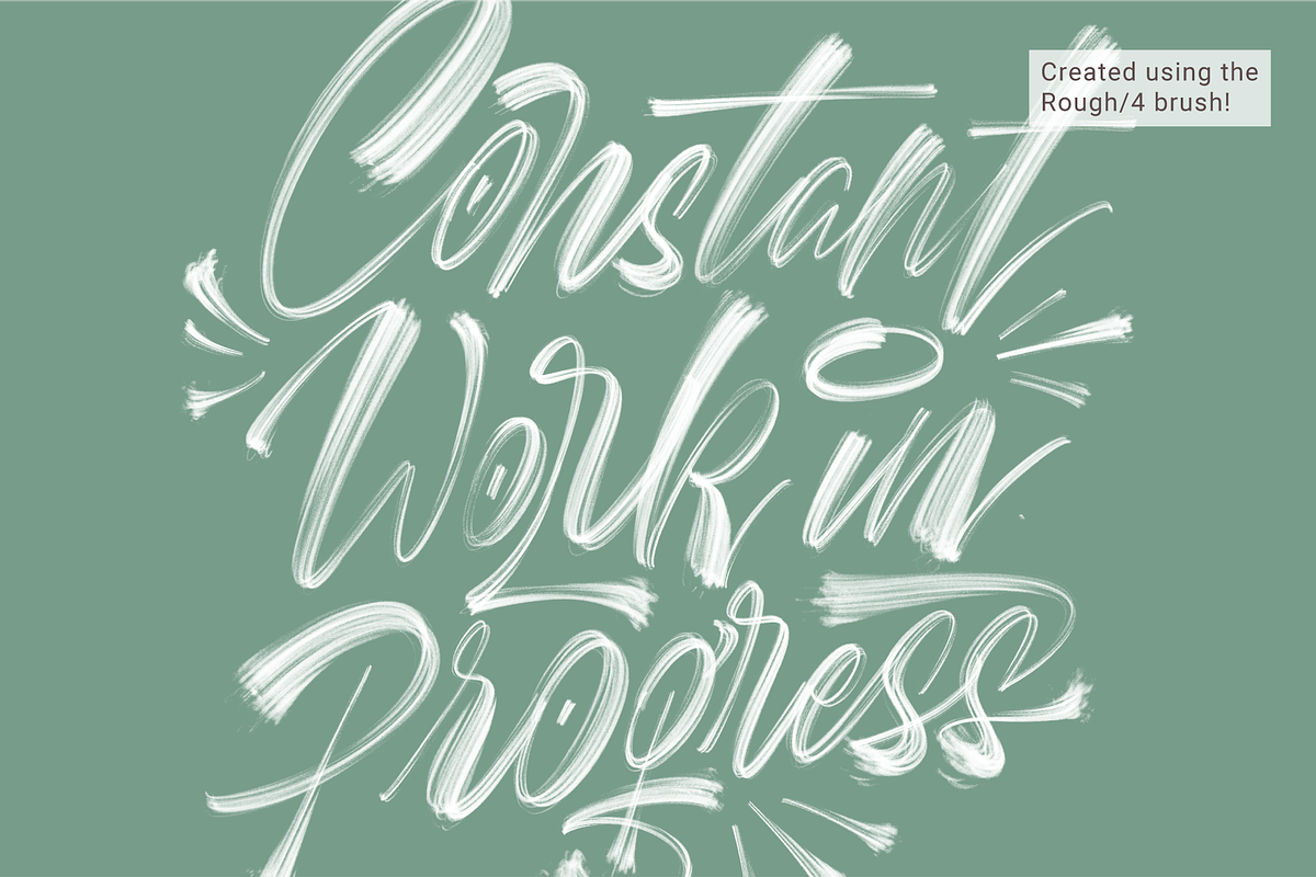 Textured Calligraphy Brushes 2.0 preview 6
