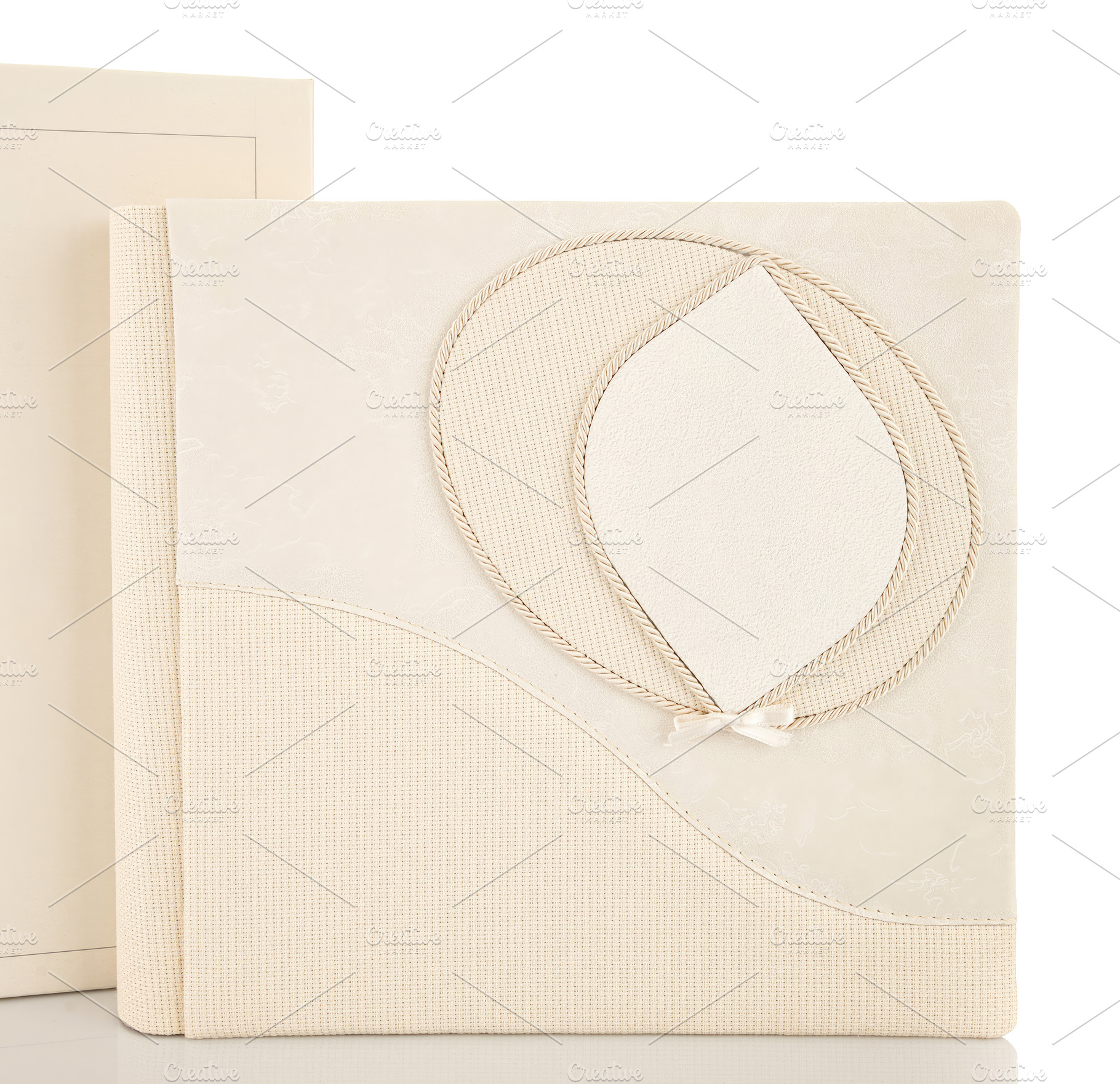 Elegant wedding photo album with slipcase showing craftsmanship and memories, an Abstract Photo by Antonio Gravante Market