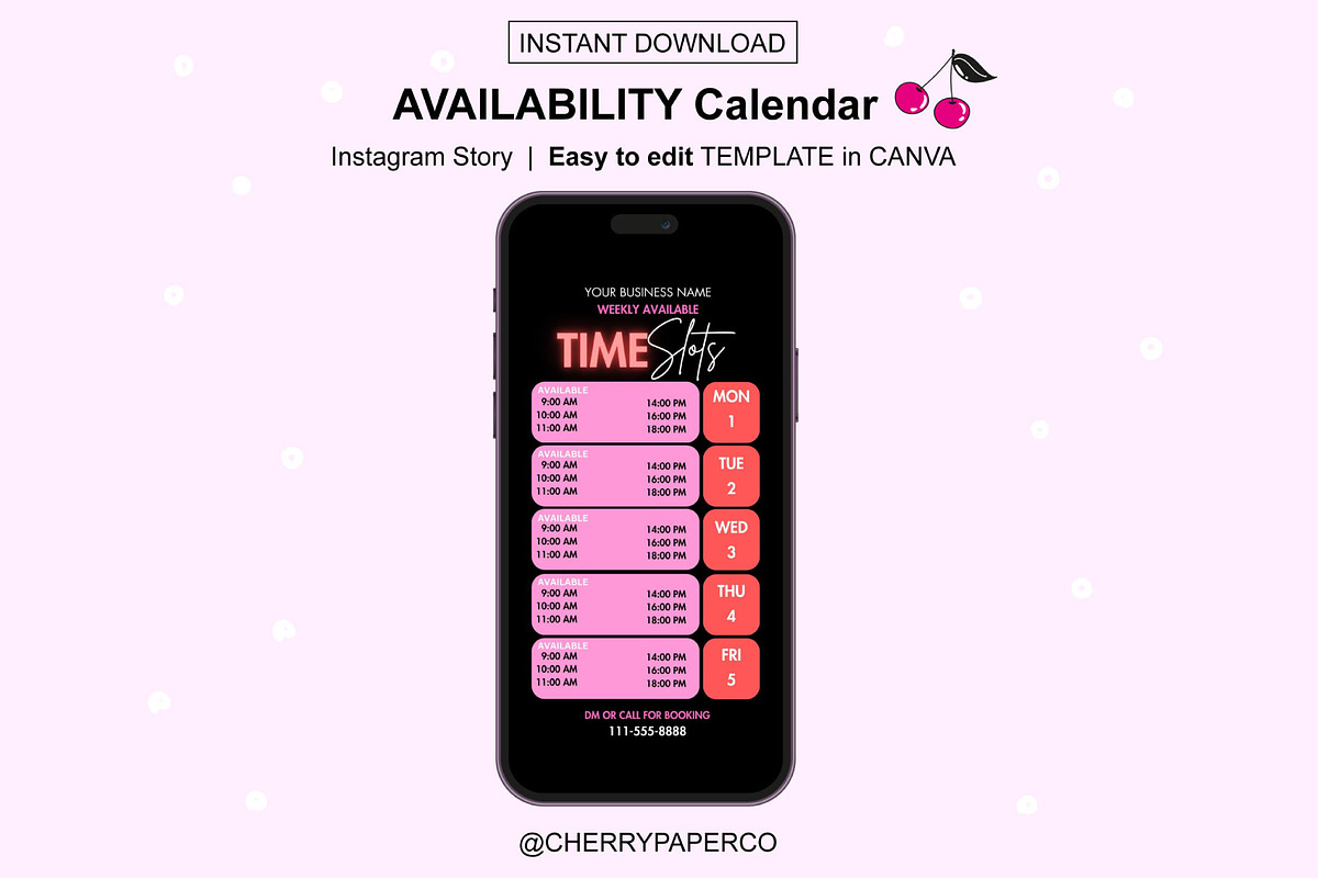 Instagram Story Canva Template, a Social Media Template by Cherry Paper Co (Photo 1 of 2)