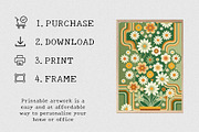 Green & Purple Botanical Wall Art, a Wallpaper Graphic by Helospace (Thumbnail 9 of 10)