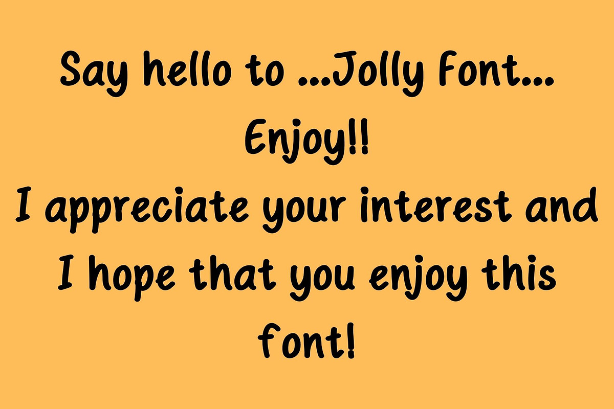 Jolly Handwriting Font, a Handwritten Font by Ruddean2109 (Photo 10 of 10)