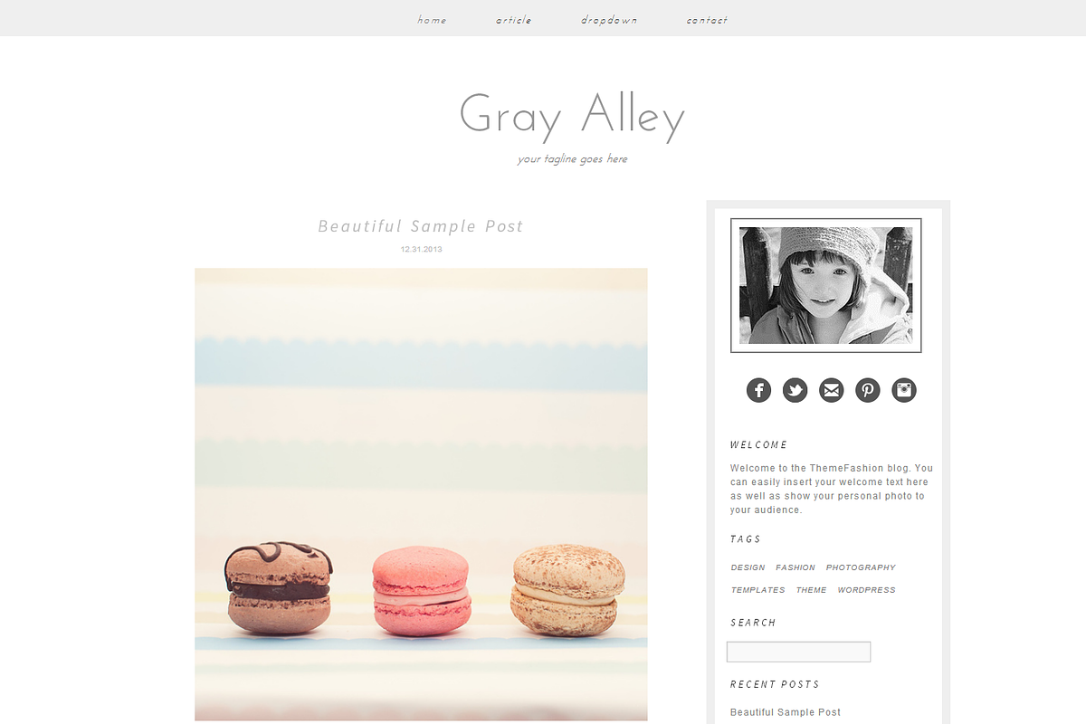 Wordpress Template - Gray Alley, a WordPress Template by Theme Fashion (Photo 1 of 2)