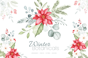 Winter Botanical Watercolor Set