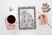House Coloring Pages Set 50 Pages, an Object Illustration by Blue Digital Studio (Thumbnail 2 of 4)