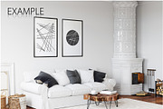 Frames & Walls Scandinavian Bundle-4, a Household Mockup by Yuri-U (Thumbnail 7 of 38)