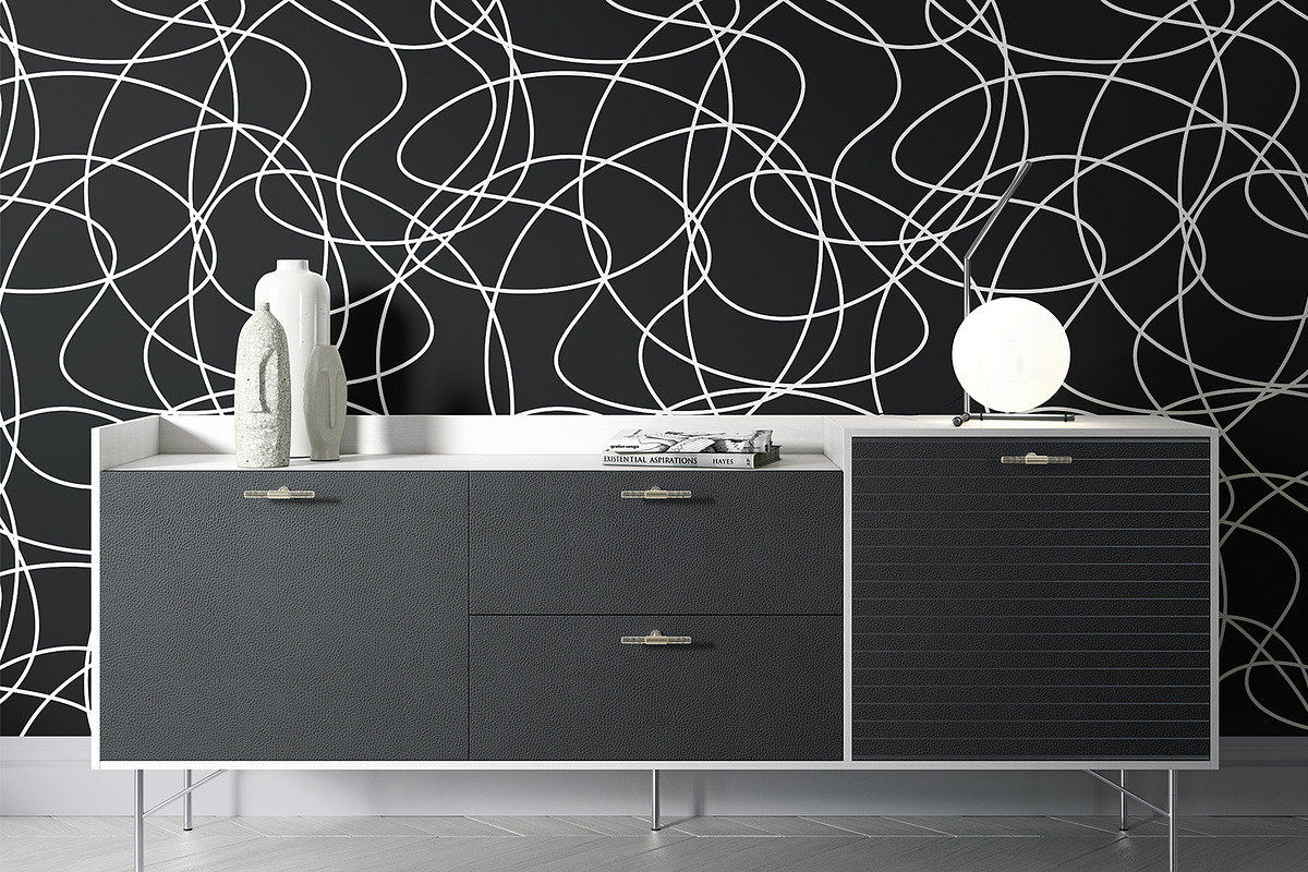 White Tangled Lines, a Background Graphic by MalyskaStudio (Photo 6 of 9)