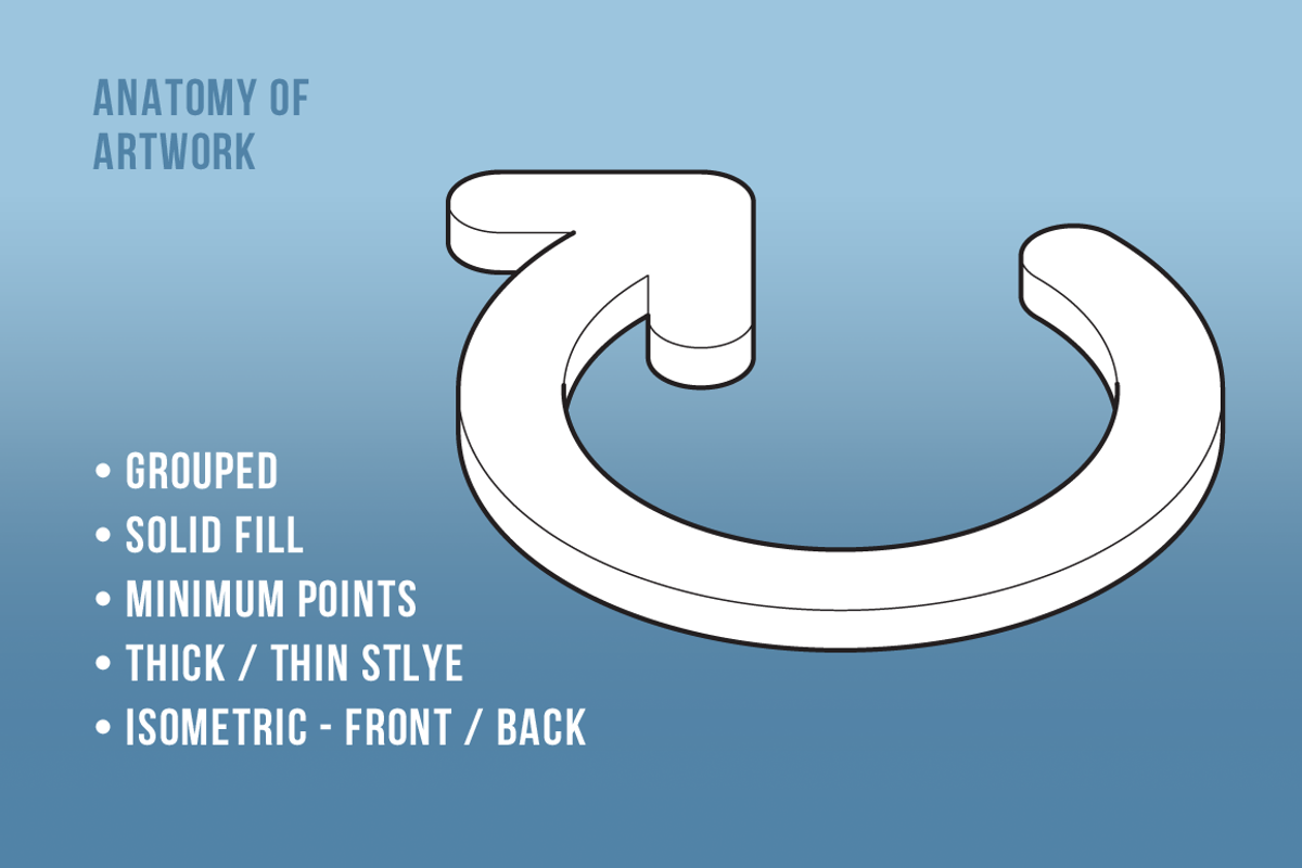 Isometric Rounded Vector  Arrows, an Object Graphic by Industrial Artworks (Photo 3 of 3)