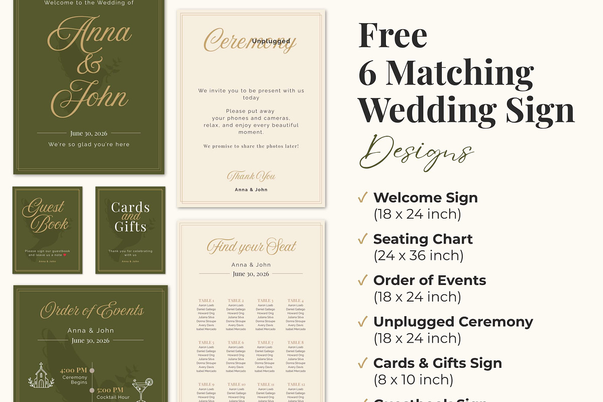 Olive Green Wedding Website, a Landing Page Template by Everyday Perfection (Photo 7 of 10)