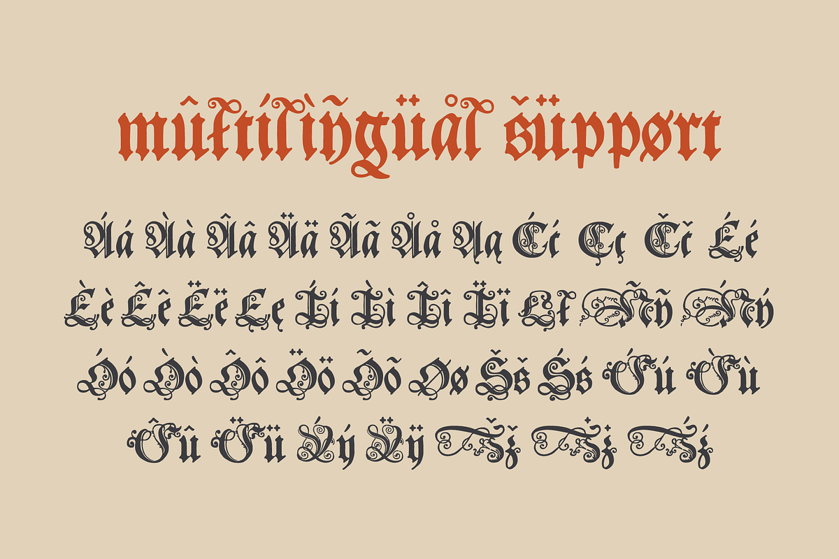 Polish Blackletter Schwabacher font, a Blackletter Font by kaer_shop (Photo 11 of 12)