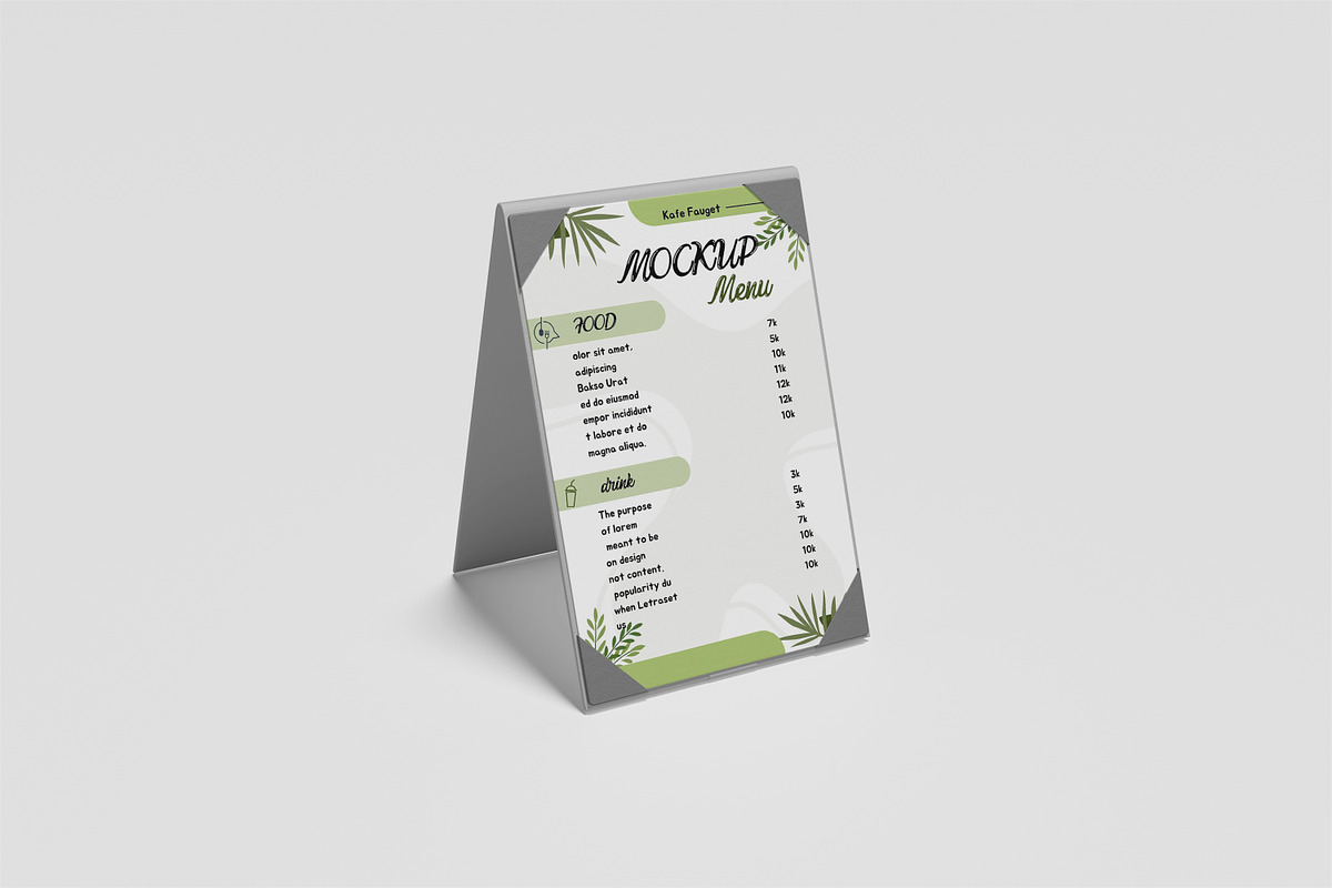 Menu Mockup, a Business Card Template by kebunmockup (Photo 3 of 5)