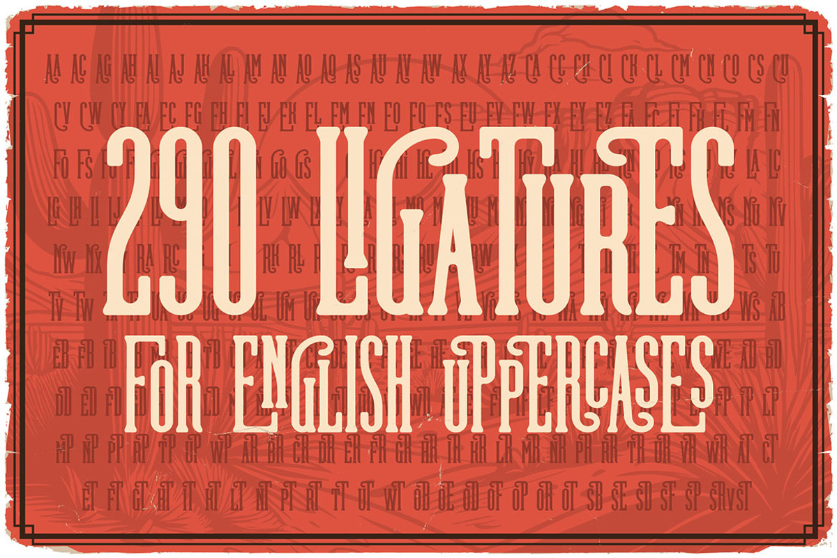 Rodeo Night Vintage Label Font, a Serif Font by JumboDesign (Photo 5 of 5)
