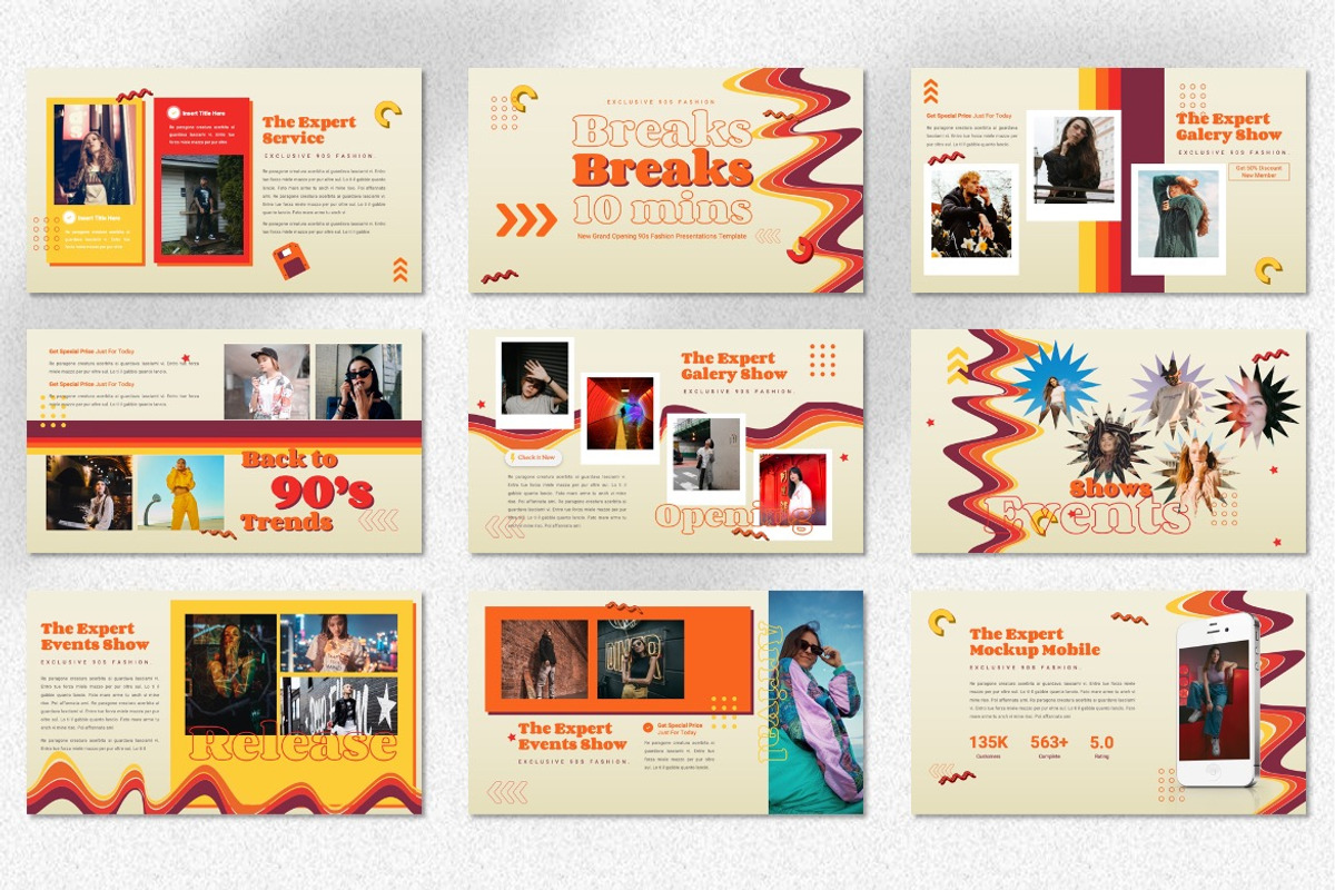 Retrao - Retro 90s Powerpoint, a Presentation Template by Dhabee (Photo 6 of 7)