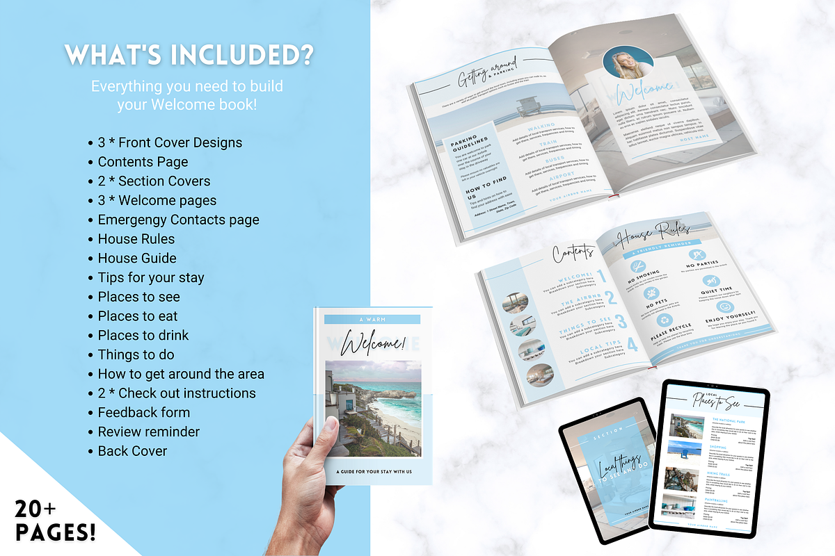 Airbnb Welcome Book Template - 20pgs, a Poster Template by Templatables (Photo 2 of 12)