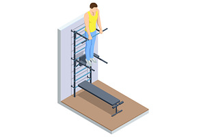 Pull-up and muscle-up. Isometric, a Sport Illustration by Golden Sikorka