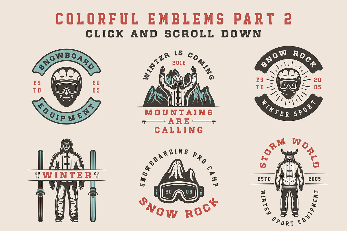 Winter Sports Bundle, a Branding & Logo Template by AkimD (Photo 3 of 8)