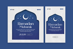 Ramadan Mubarak Instagram Bundle, a Social Media Template by Saman Osama