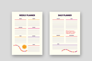 Multicolor Sun Planner Set