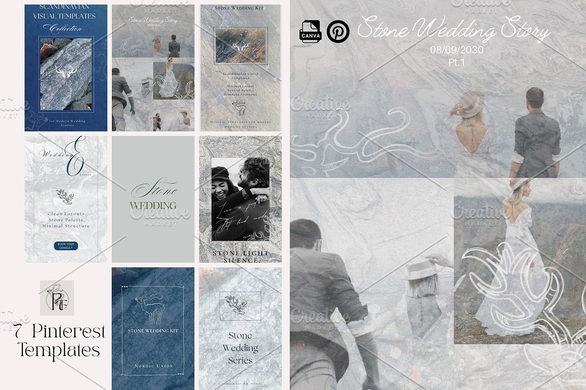 Scandinavian WeddingTemplates Bundle, a Social Media Template by Alisa Mikibith Art (Photo 17 of 23)