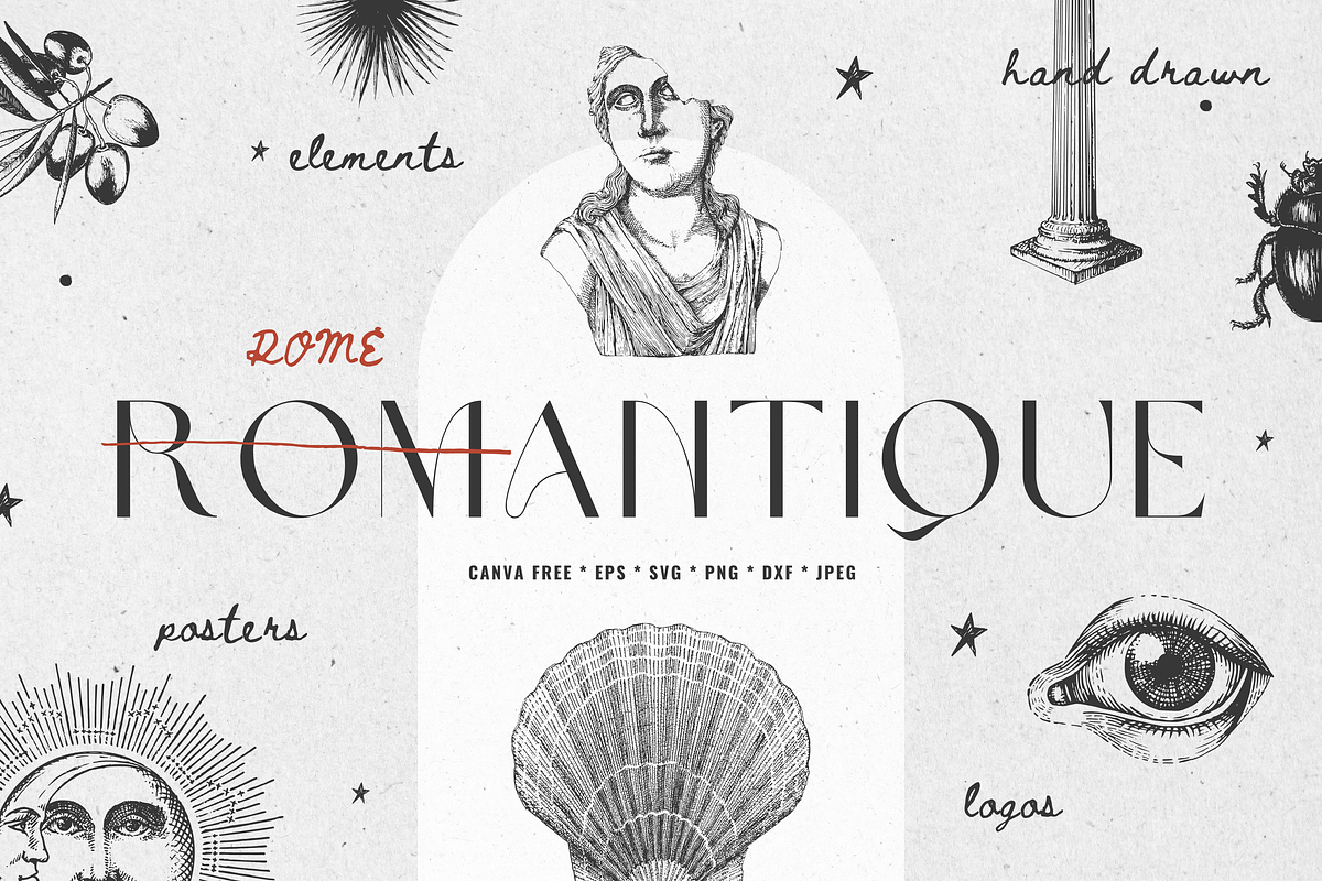Antique Roman Greek Mythology Bundle, a Decorative Illustration by Chewie Co (Photo 1 of 15)