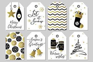 Christmas and New Year gift tags, a Decorative Illustration by Paper Cards