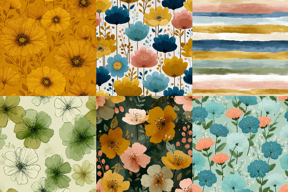 Spring Seamless Printable Digital Pa, a Texture Illustration by DreamPrint404 (Photo 2 of 7)