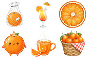 Watercolor Citrus Orange Clipart, an Illustration by cherrydesign (Thumbnail 2 of 3)