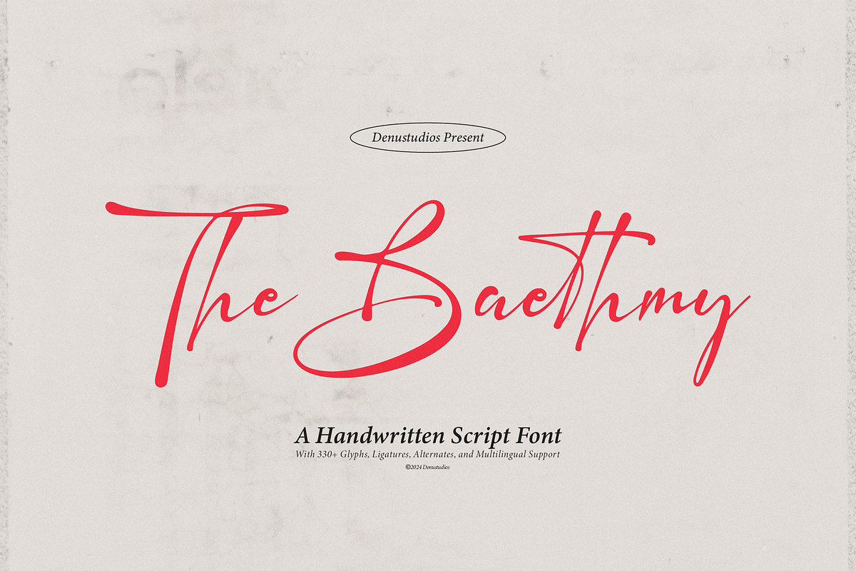 The Baethmy | Handwritten Script, a Script Font by Denustudios (Photo 1 of 13)