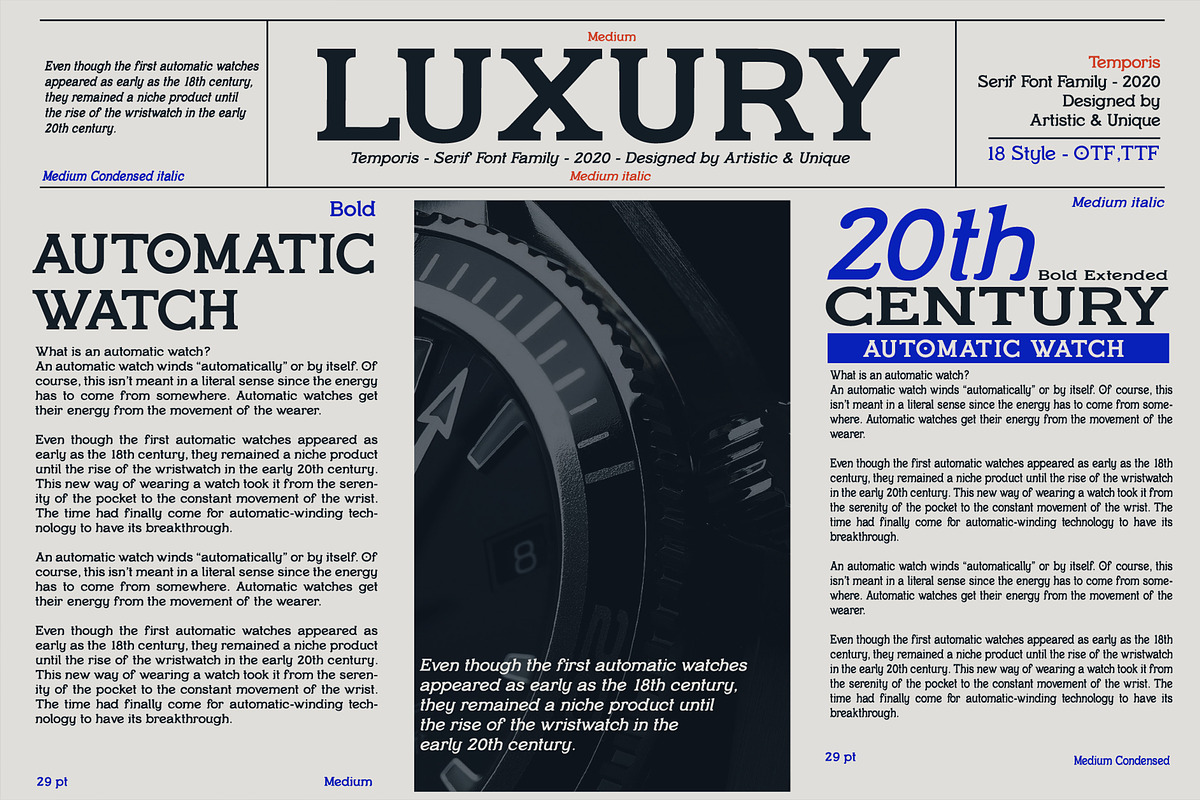 Temporis - Serif Font Family, a Serif Font by Artistic & Unique (Photo 6 of 13)
