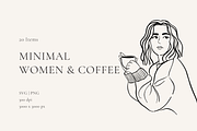 Minimal Women & Coffee, a Person Illustration by AMMi (Thumbnail 1 of 6)