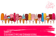 Yummy ice cream vector set., an Object Graphic by rubinat (Thumbnail 1 of 6)