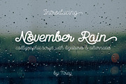 November Rain, a Script Font by NREY (Thumbnail 1 of 5)