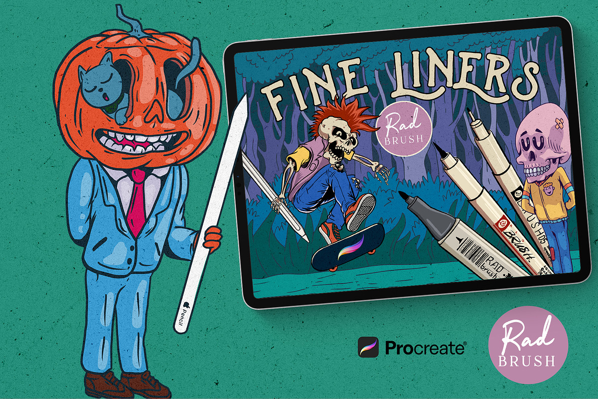 Procreate Fine Liners, a Brush Add-On by RadekBroz (Photo 10 of 10)